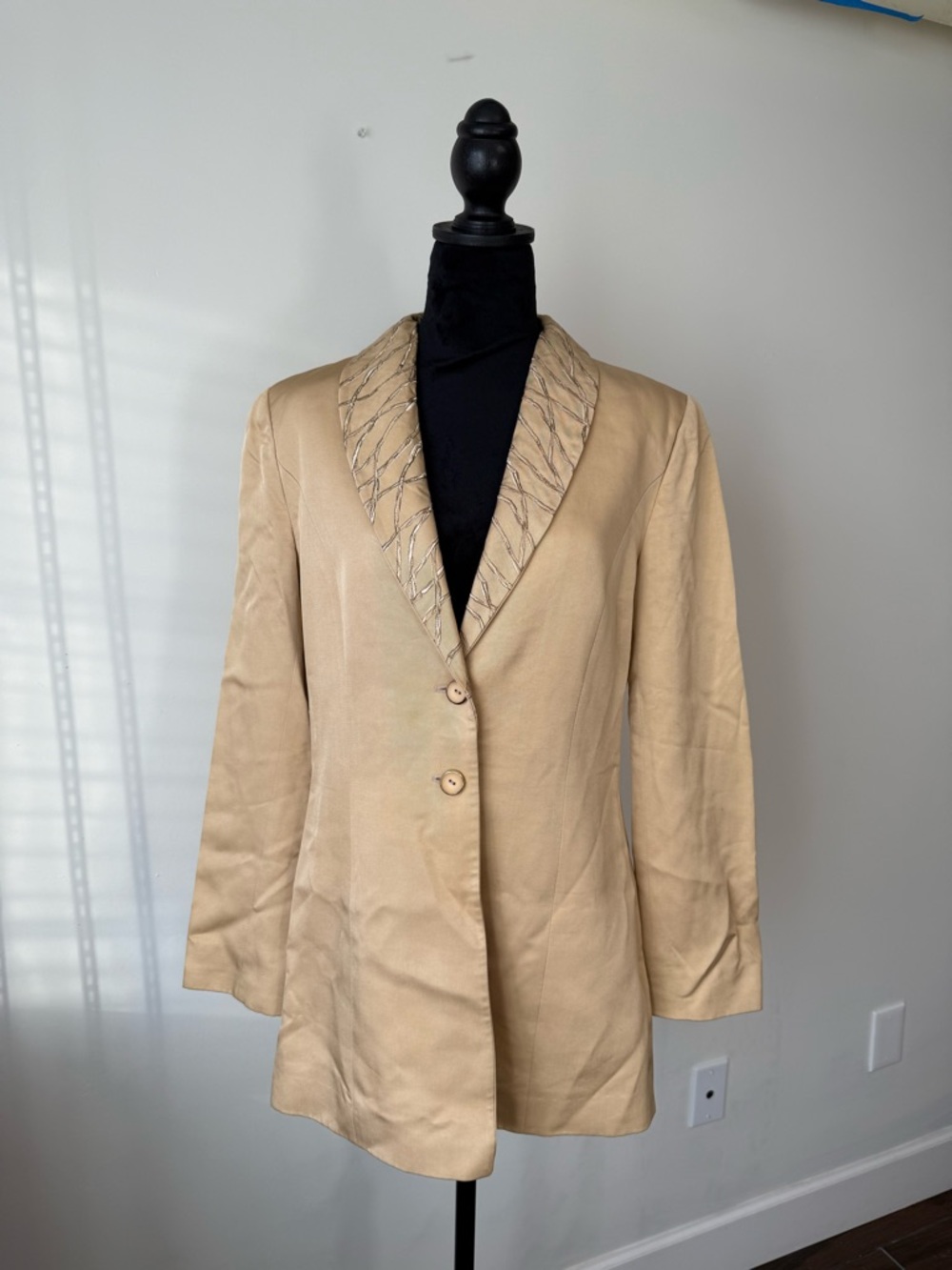Vintage Griffith Gray for St. John Blazer Embroidered 100% Silk